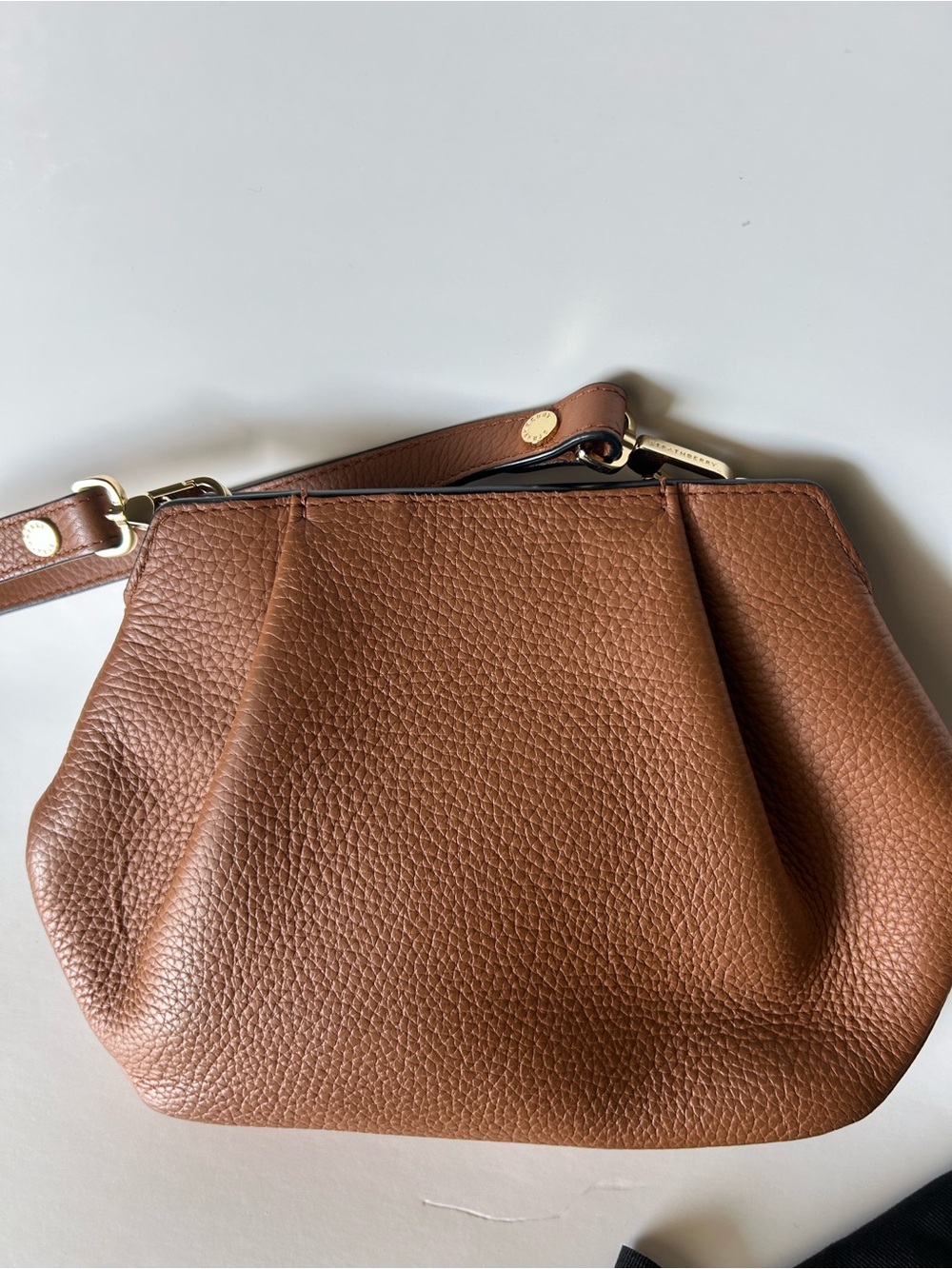 Strathberry Osette Crossbody Grain Tan Parisian Chic Quiet Luxury Leather - Picture 6 of 14